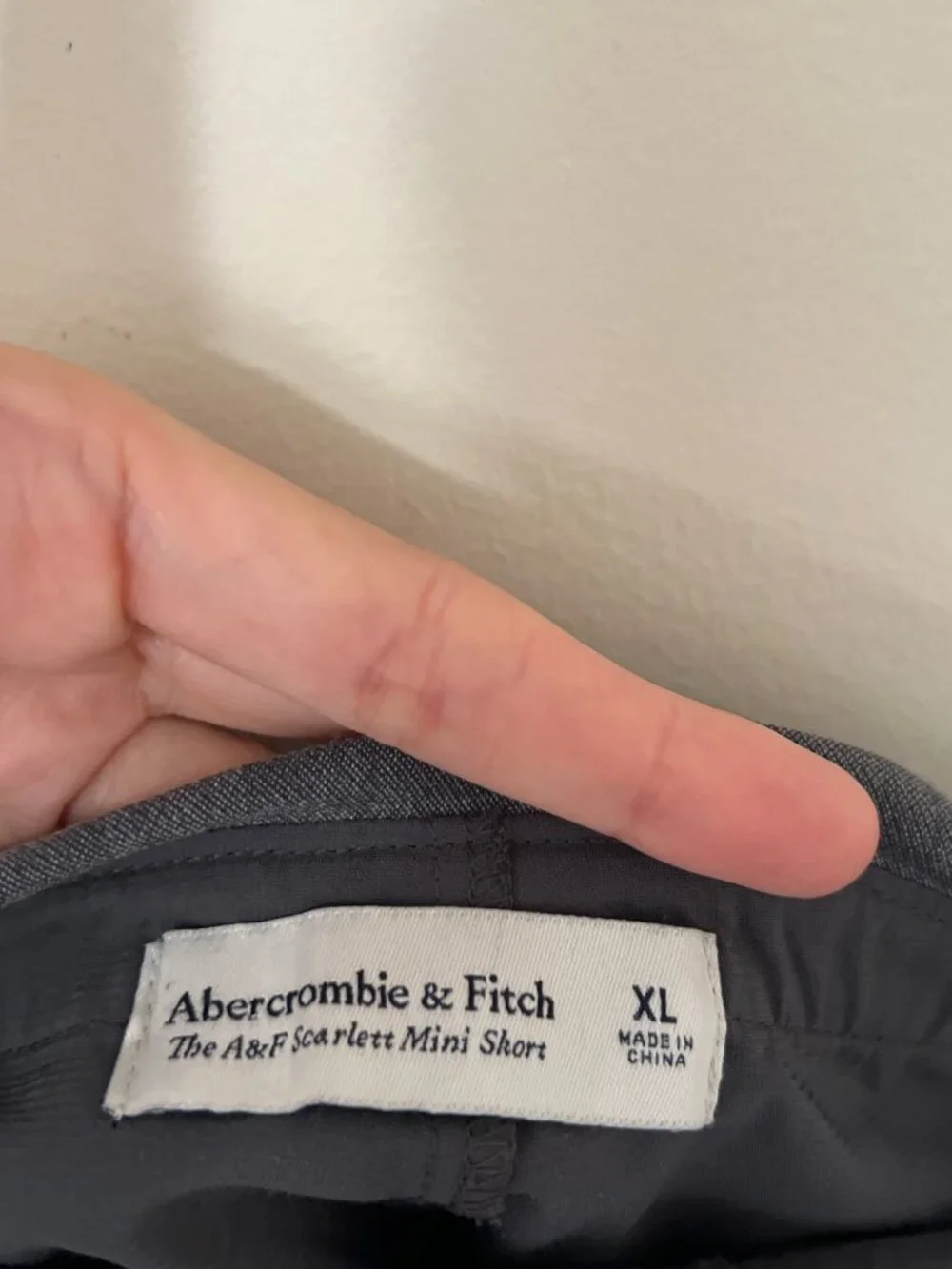 Abercrombie & Fitch Dark Gray Scarlett Mini Skort Skirt